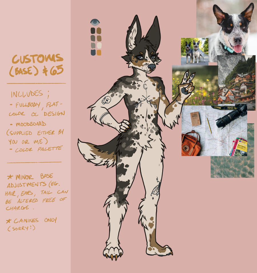 customs (on my base) - $65. character belongs to @birchbastard